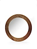 Fredrick Wooden Frame Round Wall Mirror