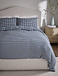 Cotton Rich Floral Gingham Bedding Set