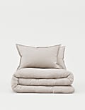 Cotton Rich Ribbed Striped Bedding Set