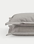 2pk Teddy Fleece Oxford Pillowcases