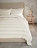 Linen Blend Striped Bedding Set