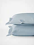 2pk Egyptian Cotton Sateen 400 Thread Count Oxford Pillowcases