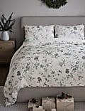 Parure de lit en coton peigné à motif forêt