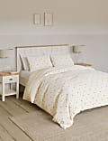 Cotton Blend Bee Striped Bedding Set