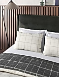 Cotton Blend Checked Bedding Set