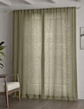Cotton Linen Blend Sheer Multiway Curtains