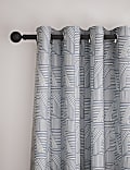 Jacquard Striped Eyelet Curtains