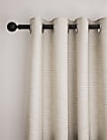 Jacquard Striped Eyelet Curtains