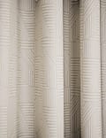 Jacquard Striped Eyelet Curtains