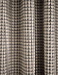 Velvet Geometric Eyelet Curtains