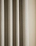 Textured Herringbone Eyelet Curtains