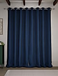 Velvet Ribbed Eyelet Blackout Curtains