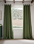 Velvet Ribbed Eyelet Blackout Curtains