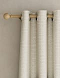 Chenille Geometric Eyelet Curtains