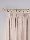 Brushed Pencil Pleat Blackout Thermal Curtains