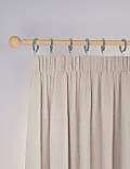 Brushed Pencil Pleat Blackout Thermal Curtains