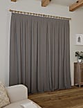 Brushed Pencil Pleat Blackout Temperature Smart Curtains