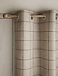 Windowpane Eyelet Blackout Curtains