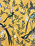 Velvet Bird Print Cushion
