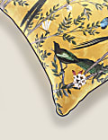 Velvet Bird Print Cushion