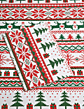 Papier cadeau à motif de Noël effet maille
