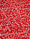 Red & White Text Wrapping Paper