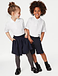 5pk Unisex Pure Cotton School Polo Shirts (2-18 Yrs)