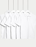 5pk Unisex Pure Cotton School Polo Shirts (2-18 Yrs)