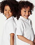 3pk Unisex Stain Resist School Polo Shirts (2-18 Yrs)