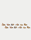 6 Pack Charm Clip on Earrings