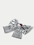 Hello Kitty Metallic Silver Hair Bow