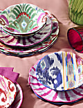 Set of 4 Ikat Brights Picnic Cereal Bowls