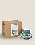 12 Piece Regency Green Dinner Set