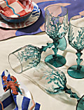 Set of 4 Summer Resort Picnic Wine Glasses
