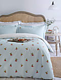 Set Perlengkapan Tidur Katun Murni Motif Stroberi