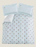 Set Perlengkapan Tidur Katun Murni Motif Stroberi