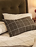 Cotton Blend Checked Bedding Set