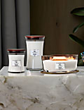 Ellipse White Teak Jar Candle