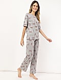 Pyjama en coton SSLL à imprimé tigre