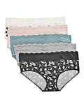 5Pk Lace Waist Midi Floral Knickers