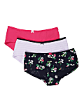 INT 3PK Slips rosa Blumenmuster