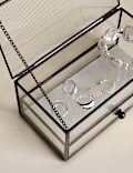 Ribbed Glass Drawer Trinket Box