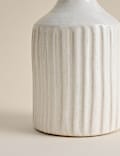 Tall Ridged Ceramic Vase