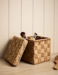 Woven Jute Small Square Storage Box