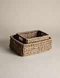 Set of 2 Seagrass Rectangular Baskets