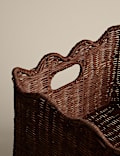 Rattan Scallop Rectangular Basket