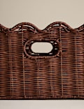 Rattan Scallop Rectangular Basket