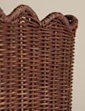Rattan Scallop Rectangular Basket