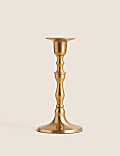 Gold Metal Large Dinner Candle Holder