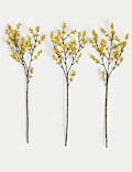 Set of 3 Artificial Mimosa Single Stems